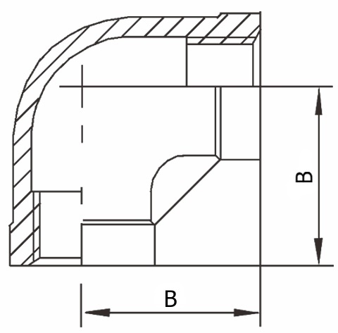 Koleno závitové - typ 301 - 1.4401: 6/4" 