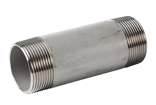 Trubkový dvojnipl, 1.4404, ISO 7-1R, BSP, 3/8"x80mm