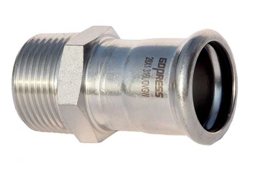 Přechodka s vnějším závitem OD 15*1/2  316L