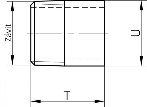 Nipl - typ 308 - 1.4301: 1/8"