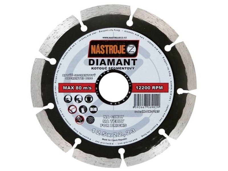 Kotouč diamantový segmentový 230x2,5x22mm, na cihly