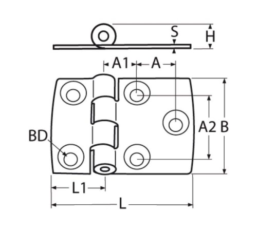 Pant plastový, asymetrický A4/PA 90x60mm