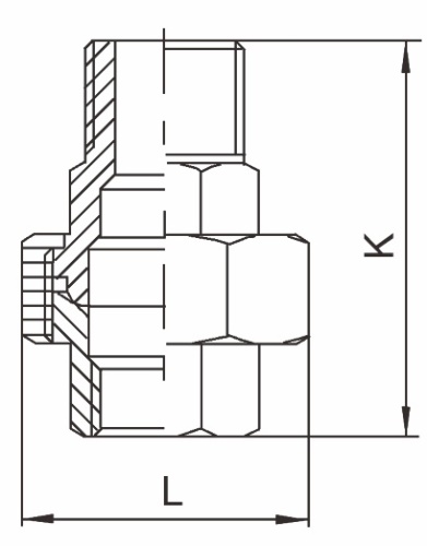 Šroubení - typ 315 - 1.4401: 6/4"