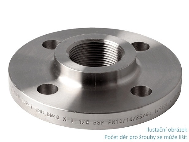 Závitová příruba, 1.4301, EN-1092 typ 13 B1, PN10/16, DN 50x2" (poškozeno)