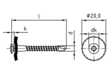 Art. 9388 A2 4,5X45 TX20 drilling-point