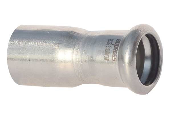 Redukce s jedním zásuvným koncem OD 28*22  316L