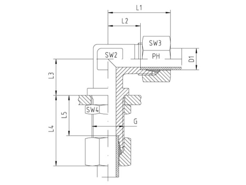Průchodková spojka, PN160: 35 / M 45 x 2