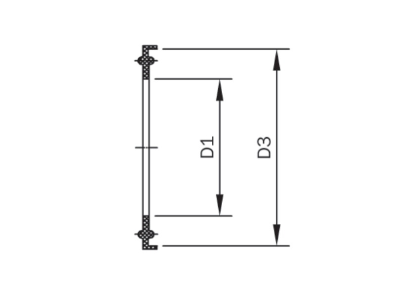 CLAMP těsnění - NBR: DN 20/26,9