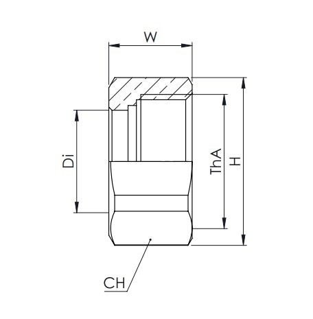 Matice převlečná s těsněním, TFA, AISI 304, KLINGERSIL C 4324, 1"