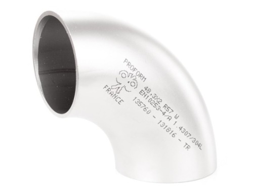 Koleno svařované 90°, EN 10253, typ 3, r=120, 1.4301/07: 80x1,5