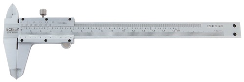 POSUVNÉ MĚŘÍTKO ČSN 25 1238 DIN 862 NONIUS 0.02 MM + INCH 150/40 ŠROUB