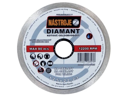 Kotouč diamantový celoobvodový 230x1,6x22mm, na obklady