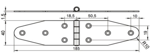 Pant nerezový - AN 8048/A2: 1,5 x 40 x 185