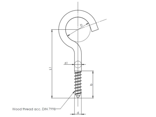 Vrut s hákem - AN 706/A2: 5 x 80                                                