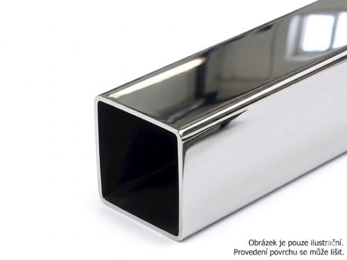 Jekl čtvercový, leštěný, 1.4404: 50x50x1,5