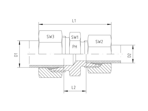 Redukované šroubení přímé, zářezné, PN250: 22 x 12