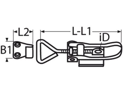 Uzávěr pákový - AN 84274, A4 - 115-125mm